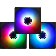 Misda Store TL-C12B-S V3 Argb 120MM Siyah 3’lü Kasa Fanı