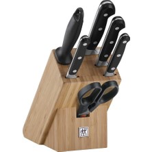 Misda Store 7 Parça Blok Bıçak Seti - Bambu Bloklu