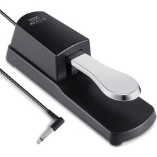 Misda Store DSP-001 Sustain Pedal, Klavye, Piyano, Sustain Pedal, Dijital Piyano, Mıdı Klavye Için, Elektronik ve Polarite Şalterli Evrensel Amortisör Ayak Pedalı