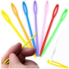 Misda Store Plastik Yün Iğnesi 9 cm 30 Adet Plastik Dikiş Iğnesi Plastik Örgü Dikme Iplik Iğne Dokuma Iğnesi