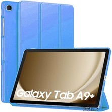 Misda Store Galaxy Tab A9 Plus X210 X213 X215 X217 ile Uyumlu Kılıf New Pu Deri Smart Standlı Case Uyku Modlu Mavi
