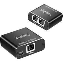 Misda Store 1 Giriş 2 Çıkış RJ45 Gigabit Ethernet Çoklayıcı Splitter Adaptör