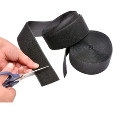 Misda Store Magnet 3 Metre Cırt Cırtlı Bant, Kaliteli Cırt Bant, Çırt Çırt Band, Çift Taraflı Cırt En 5cm x Boy 3mt