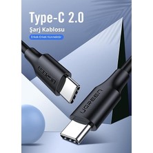 Misda Store 2.0 A Type-C & Type-C Data ve Şarj Kablosu, 1.5 Metre, Siyah