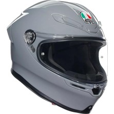 Misda Store K6 S Motosiklet Kaskı Kapalı Kask Mono Nargo Grey M