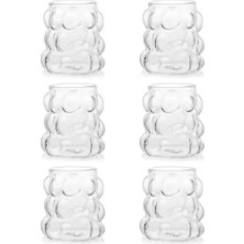 Misda Store Home 75 ml 6'lı Üzüm Bardak Seti, Bubble Bardak, Bulut Bardak, Kahve Yanı Sunum Bardağı, Zarif ve Şık Tasarım, Içecek Sunumları Için Ideal