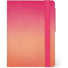 Misda Store - Not Defteri Beyaz Sayfa, Küçük Boyut, My Notebook Fildişi Kağıdından 90 G/m², 192 Sayfa, Yumuşak Kapak, Lastik Bant, Boyut 9,5 x 13,5 Cm, Golden Hour
