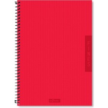 Misda Store Color 2014154/2 Fines Sert Kapak Spiralli Kırmızı