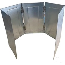 Misda Store 5 Kanatlı Rüzgarlık, Rüzgar Kesici 25X40CM, Piknik Tüpü, Kamp Ocağı, Taş Ocak, Mangal