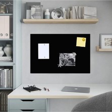 Misda Store Magnet Magnet Panosu, Dekoratif Mıknatıslı Pano, Siyah, Metal Pano, 50X70 cm