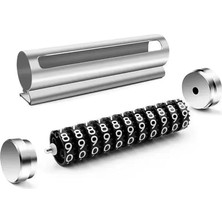 Misda Store Alüminyum Kasa Gri Renk Çevirmeli Araç Içi Telefon Numaratörü Park Oto Numaratörü