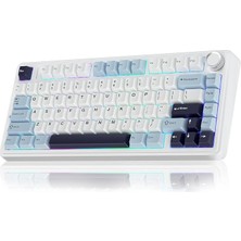Misda Store F75 Mekanik Rgb Tkl Reaper Switch Kablosuz Makrolu Hot Swap Klavye Lacivert