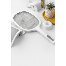 Misda Store Raketi Sivrisinek Öldürücü Dik Durabilen Standlı 8 Pcs Uv Işıklı 1500 Mah 3000V Raket, Aç-Kapa Düğmeli Elektrikli Sarjlı Sinek Raketi, Güvenli Kullanım