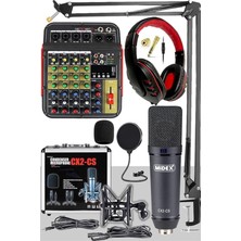 Misda Store Wizard Paket-2 Cx2 Stüdyo Mikrofon MDX-04FXU Stüdyo Kayıt Mikseri Kulaklık Ekipman Seti