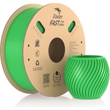 Misda Store Ender Fast Pla Filament 1,75 Mm, 3D Yazıcı Filament 300 Mm/sn'ye Kadar Yüksek Hız, Geri Dönüştürülebilir Karton Makara, Çoğu Fdm 3D Yazıcıya Uygun - 1 kg (2,2 Lb) Yeşil