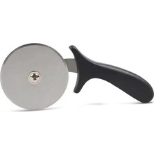 Misda Store Pizza Kesici, Pizza Ruleti - 10 cm Çap - Rulet Kesici - Hamur Ruleti - Pizza Bıçağı, Siyah Çelik