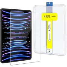 Misda Store Tablet Ile Uyumlu Hizalama Aparatlı ve Takılırken Camın Altında Kesinlikle Toz Bırakmayan Darbelere Karşı Ekstra Güçlü Ekran Koruyucu Cam (Samsung S6 Lite P610)