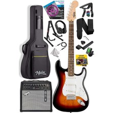 Misda Store RPH-30SB-50AMP Gül Klavye Sss 50W Amfili Elektro Gitar Seti