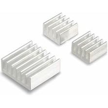 Misda Store Adet Aluminyum Metal Soğutucu Blok Raspberry Pi Termal Etiket Gümüş Renk Radyatör Amfi LED Entegre VGA Ram Memory Cpu Gpu Transistör Peltier Isı Düşürücü