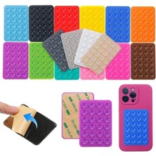 Misda Store Telefon Tutucu Ped, Renkli Kare Tasarım, Otomobil ile Uyumlu Telefon Sabitleyici, Ultra Güçlü Vantuzlu (Beyaz)