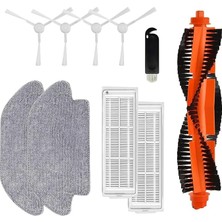Misda Store Beyaz Mi Robot Vacuum Mop Pro (STYJ02YM) ile Uyumlu Fırça,hepa Filtre 10 Parça Yedek Parça Mega Set