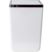 Misda Store Toskana Kapaklı Kova, Plastik/çelik, 6 Lt, 175 x 175 x 260 Mm, Beyaz