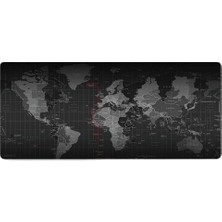 Misda Store Kaymaz Taban Dünya Desenli 70X30 Xxl Mouse Pad SR679D