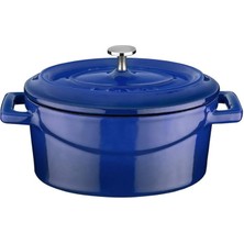 Misda Store Metal Oval Mini Tencere, Mavi