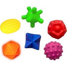 Misda Store Duyusal Bebek Topları: 6'lı Set | Her Topta Farklı Doku ve Renkler | Duyusal ve Zihinsel Gelişim | Banyo Topları | Havuz Için Uygun | Dişlik ve Banyo Oyuncağı | Bebek Montessori Oyuncağı |