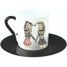 Misda Store Arkadaşlık Türk Kahvesi Fincanı Siyah Tek Ebat ARL947457593837