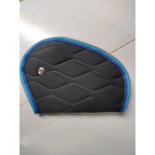 Misda Store Emniyet Kemeri Düzenleyici ve Tutucu Emniyet Kemer Pedi,boyun Kesme Önleyici,çocuk Emniyet Kemer Rahatlatıcı,oto Kemer Kılıfı,yüksek Kaite(Siyah Renk)(Mavi Renkli Kenar Şeritli)