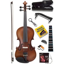 Misda Store LMA-544TYS 3/4 Profesyonel Keman 3/4 Çocuk Kemanı 10-13 Yaş (Yastık Susturucu Yedek Tel Çanta Yay Reçine Metod)