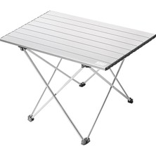 Misda Store Full Alüminyum Katlanır Kamp Masası, Piknik, Bbq, Balıkçılık, Doğa Aktiviteleri, Plaj Için Kolay Taşınabilir Kompakt Outdoor Ultra Hafif Kamp Masası Büyük Boy - Gümüş