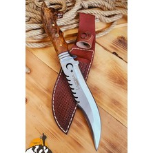 Misda Store Işlemeli Sap Outdoor Kamp Bıçağı Çakısı Kılıflı Piknik Bıçak Çakı Mutfak Bıçağı (KMU-742)