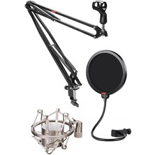Misda Store NB40X Set Rode Nt1-A Için Mikrofon Standı Filtre Shock Mount