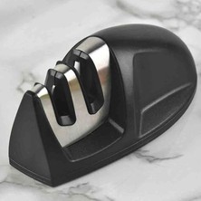 Misda Store Aşamalı Seramik Bıçak Bileyici, Manuel Mutfak Bıçağı Keskinleştirici, Siyah