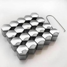 Misda Store Kapağı Krom Efekt 17MM Uyumlu 20LI Set