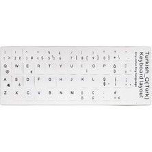 Misda Store Türkçe Q Klavye Etiketi Laptop Macbook Pc Sticker - Beyaz