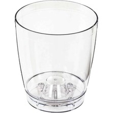 Misda Store Litre Şeffaf Orkide Saksısı No1 Özel Drenajlı - Tabaklı Ø12-H12 En Sağlıklı Clear Akrilik Plastik