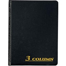 Misda Store Hesap Defteri, 17,78 x 23,50 Cm, Siyah, 3 Sütun, 80 Sayfa (ARB8003M)