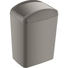 Misda Store Soft Çöp Kutusu Döner Kapak 5 Lt Bej