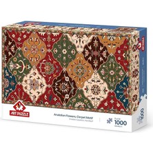 Misda Store Puzzle Anadolu Çiçekleri-Halı Motif 1000 Parça Puzzle