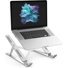 Misda Store Macbook Laptop Bilgisayar Standı Notebook Özel Yükseltici Stand Tablet Tutucu Ayarlı Metal Metal Stand