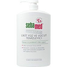 Misda Store Hassas Ciltler Için Pentavitin Içerikli Nemlendirici Etkili Yüz ve Vücut Temizleme Jeli 1000 ml