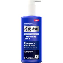 Misda Store Erkek Kalınlaştırıcı 2'si 1 Arada Şampuan + Saç Kremi, Biberiye Yağı Içeren Saç Kalınlaştırıcı Şampuan ve Saç Kremi, Keratin ve Sitrik Asit Saçları Görünür Şekilde Daha Kalın Bırakır,