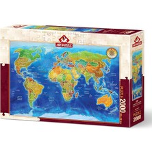 Misda Store Puzzle Jeopolitik Dünya Haritası 2000 Parça Puzzle