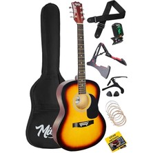 Misda Store RG-550SB Pack Kaliteli Sunburs 40 Inç Akustik Gitar Seti 4/4 Yetişkin