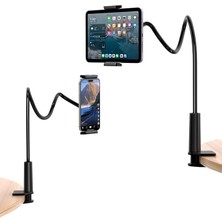 Misda Store 90 cm Akrobat Esnek Tablet ve Telefon Tutucu Stand Siyah