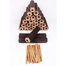 Misda Store Özel Pres Briket Şömine Odunu 20 kg Çıra Hediyeli