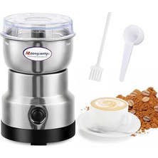 Misda Store Mini Baharat Kahve Öğütücü Elektrikli 10S Hızlı Öğütücü Çok Işlevli Parçalama Makinesi Kuru Tahıl Değirmeni Baharat Tohumları Pirinç Çekirdeği Çeşniler Için (Gümüş, 110V)
